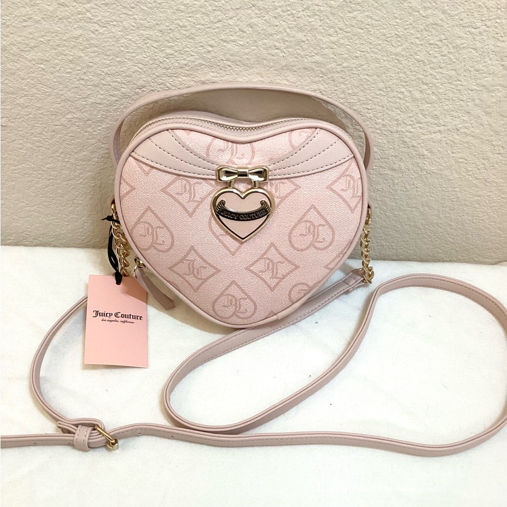 NEW Juicy Couture Pink Clay #2 Precious Moments Heart Xbody